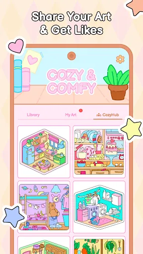 Скриншот 6 — Cozy Home: Comfy Coloring Book