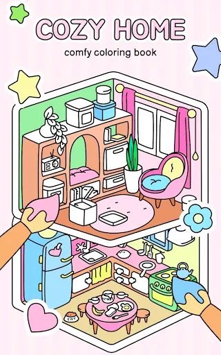 Скриншот 7 — Cozy Home: Comfy Coloring Book