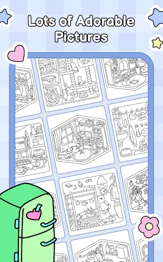 Скриншот 8 — Cozy Home: Comfy Coloring Book