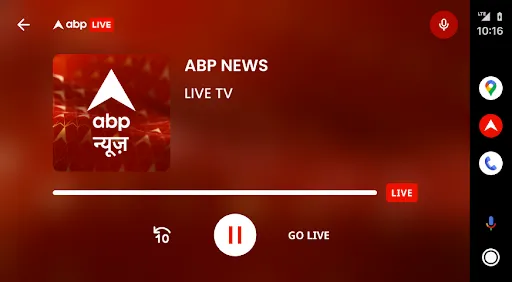 Скриншот 4 — ABPLIVE Car App: LiveTV & News