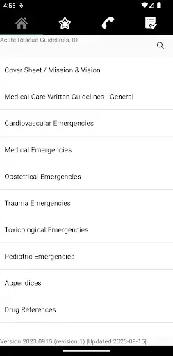 Скриншот 1 — Acute Rescue Guidelines