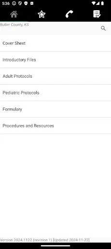 Скриншот 1 — Butler County EMS Protocols