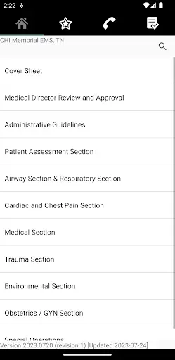 Скриншот 1 — CHI Memorial EMS Protocols