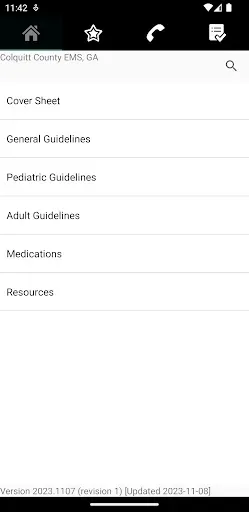 Скриншот 1 — Colquitt Co. EMS Protocols