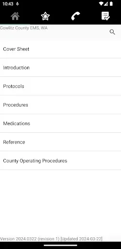 Скриншот 3 — Cowlitz County EMS Protocols