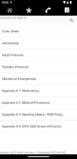 Скриншот 1 — Dubuque Fire EMS Protocols