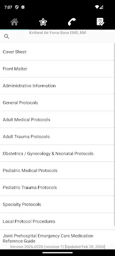 Скриншот 1 — Kirtland AFB EMS Protocols