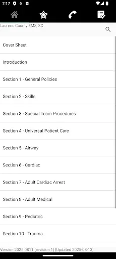 Скриншот 1 — Laurens County EMS Guidelines
