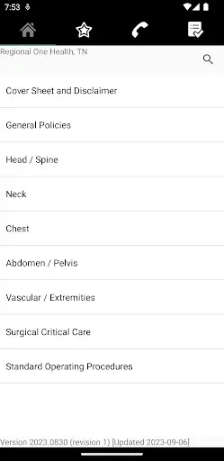 Скриншот 1 — ROH Trauma Handbook