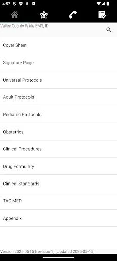 Скриншот 1 — Valley Co. Wide EMS Protocols