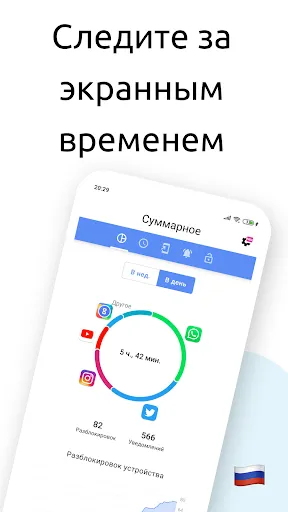 Скриншот 1 — ActionDash: экранное время
