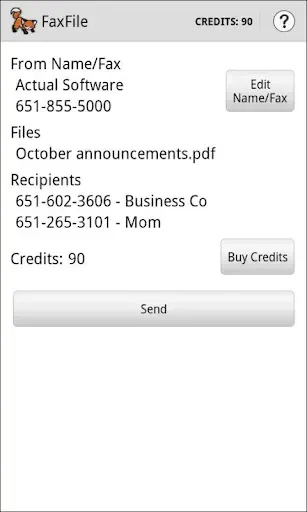 Скриншот 3 — FaxFile - Send Fax from phone
