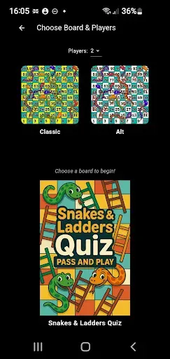 Скриншот 3 — Snakes & Ladders Quiz