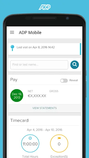 Скриншот 1 — ADP Mobile Solutions