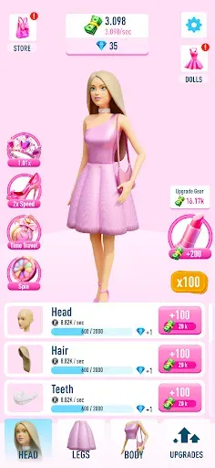 Скриншот 1 — Idle Doll maker — girl games
