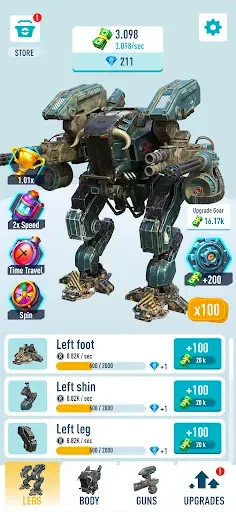 Скриншот 1 — Idle Armored robots — war game