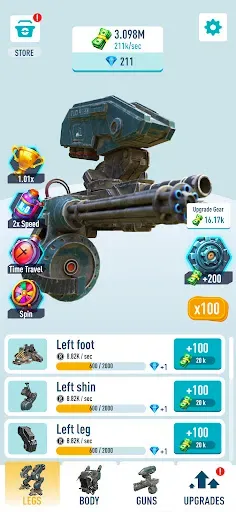 Скриншот 2 — Idle Armored robots — war game
