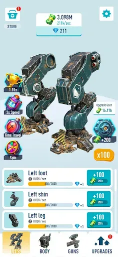 Скриншот 4 — Idle Armored robots — war game