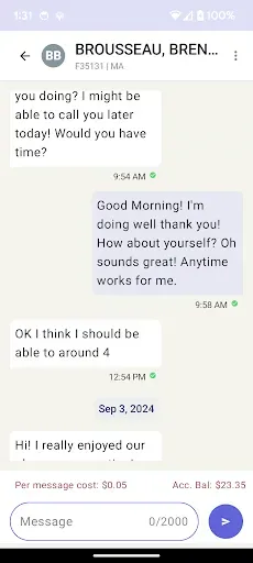 Скриншот 2 — CorrLinks Text Chat