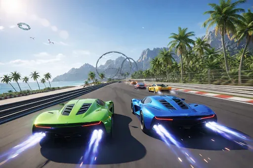 Скриншот 3 — 3D arcade car racing