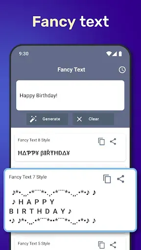 Скриншот 5 — Символы и шрифты для телефона
