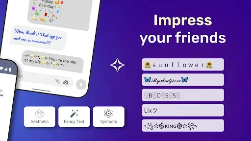 Скриншот 8 — Символы и шрифты для телефона