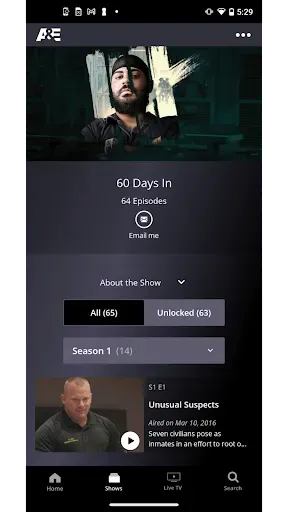 Скриншот 1 — A&E: TV Shows That Matter