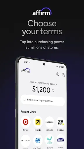 Скриншот 1 — Affirm: Buy now, pay over time