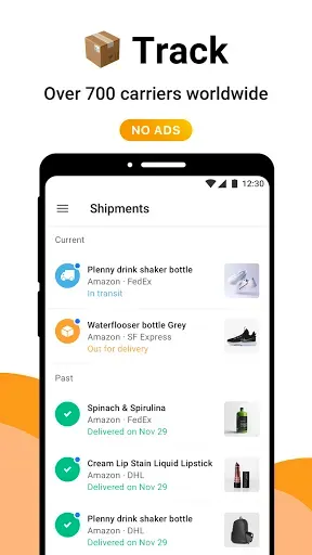 Скриншот 1 — AfterShip Package Tracker