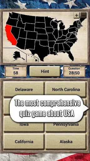 Скриншот 1 — USA Geography - Quiz Game