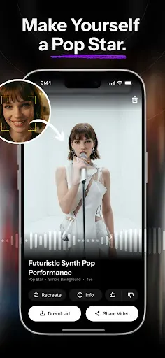 Скриншот 2 — AI Music Video Generator: Yuna