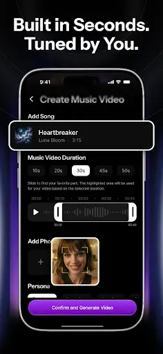 Скриншот 4 — AI Music Video Generator: Yuna