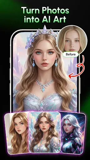 Скриншот 3 — Lumixr AI: Photo Editor & Art