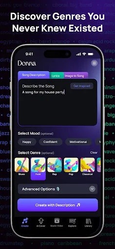 Скриншот 6 — Donna AI Song & Music Maker