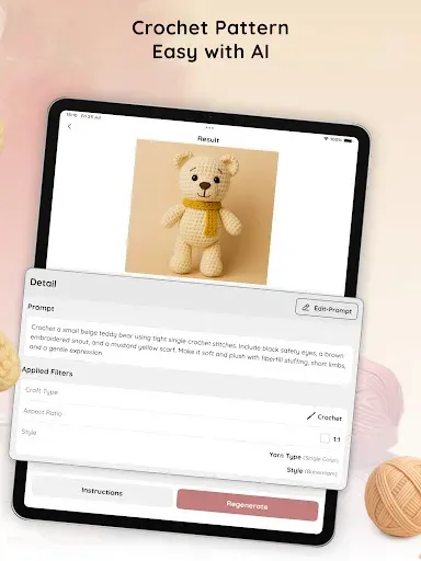 Скриншот 8 — Crochet AI – Knitting Patterns