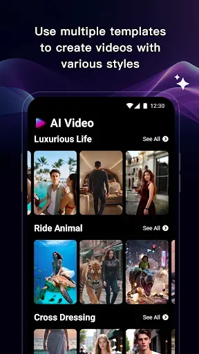 Скриншот 1 — AI Art:AI Video Maker
