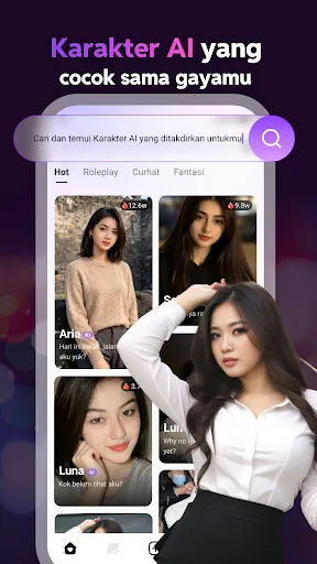 Скриншот 2 — Linky Al: Chat, Main, Koneksi