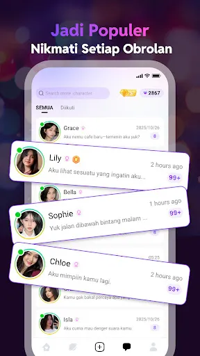 Скриншот 3 — Linky Al: Chat, Main, Koneksi