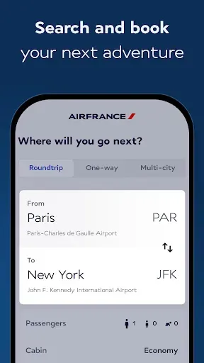 Скриншот 3 — Air France - Забронируйте рейс