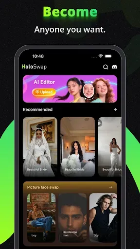 Скриншот 2 — HoloSwap:Ai photo,Chat,Video