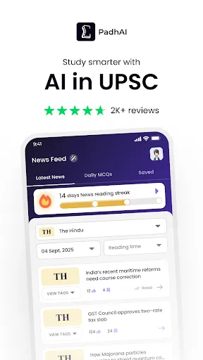 Скриншот 1 — PadhAI: UPSC IAS Exam AI 2026