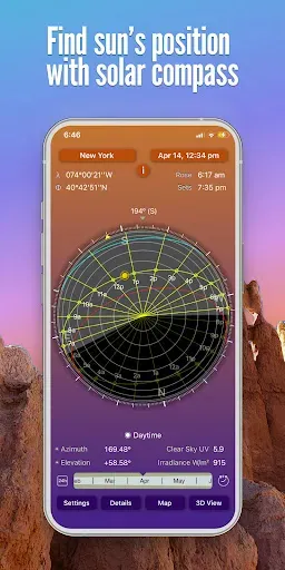 Скриншот 4 — Sun Seeker: Sunlight Tracker