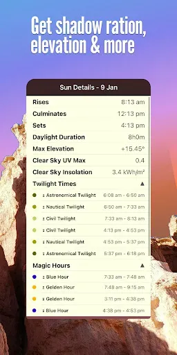 Скриншот 5 — Sun Seeker: Sunlight Tracker
