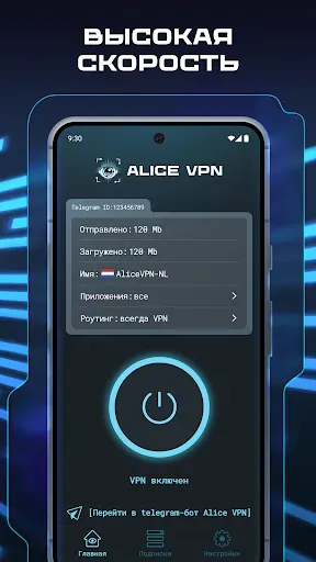 Скриншот 1 — Alice VPN