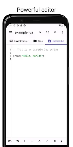 Скриншот 1 — LuaDroid - ide for lua