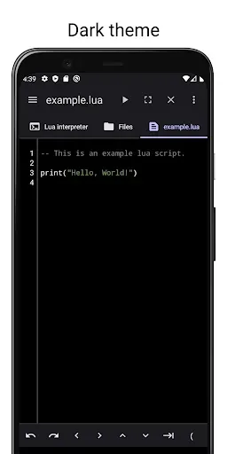 Скриншот 2 — LuaDroid - ide for lua