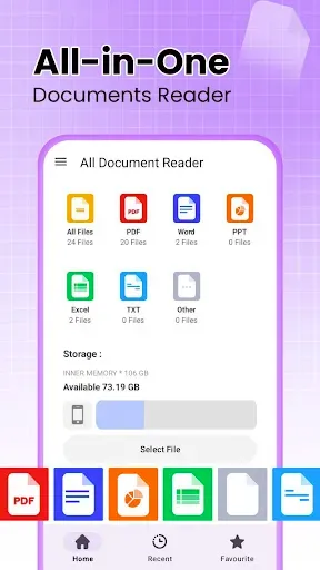 Скриншот 1 — All Document Reader- PDF, Word