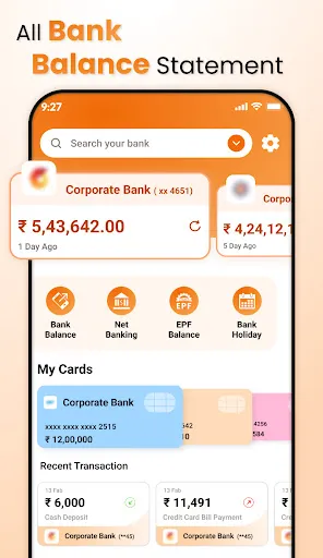 Скриншот 1 — All Bank Balance - Passbook