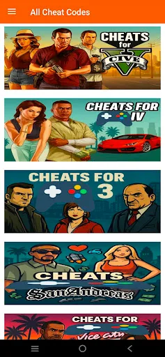 Скриншот 3 — Cheats for all gta