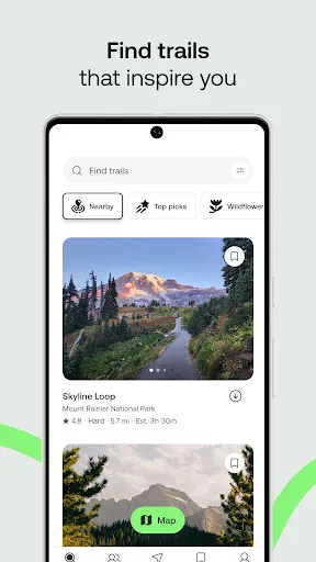 Скриншот 2 — AllTrails: Hike, Bike & Run